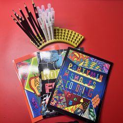 Coloring Book Gift Set – 3 Books + 3D Pencil Holder