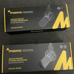 Maono  USB/XLR Podcast Dynamic Microphone Boom Arm Bundle PD 200X