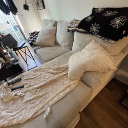 White Easy To Clean Couch! Priced To Sell! Need Gone!