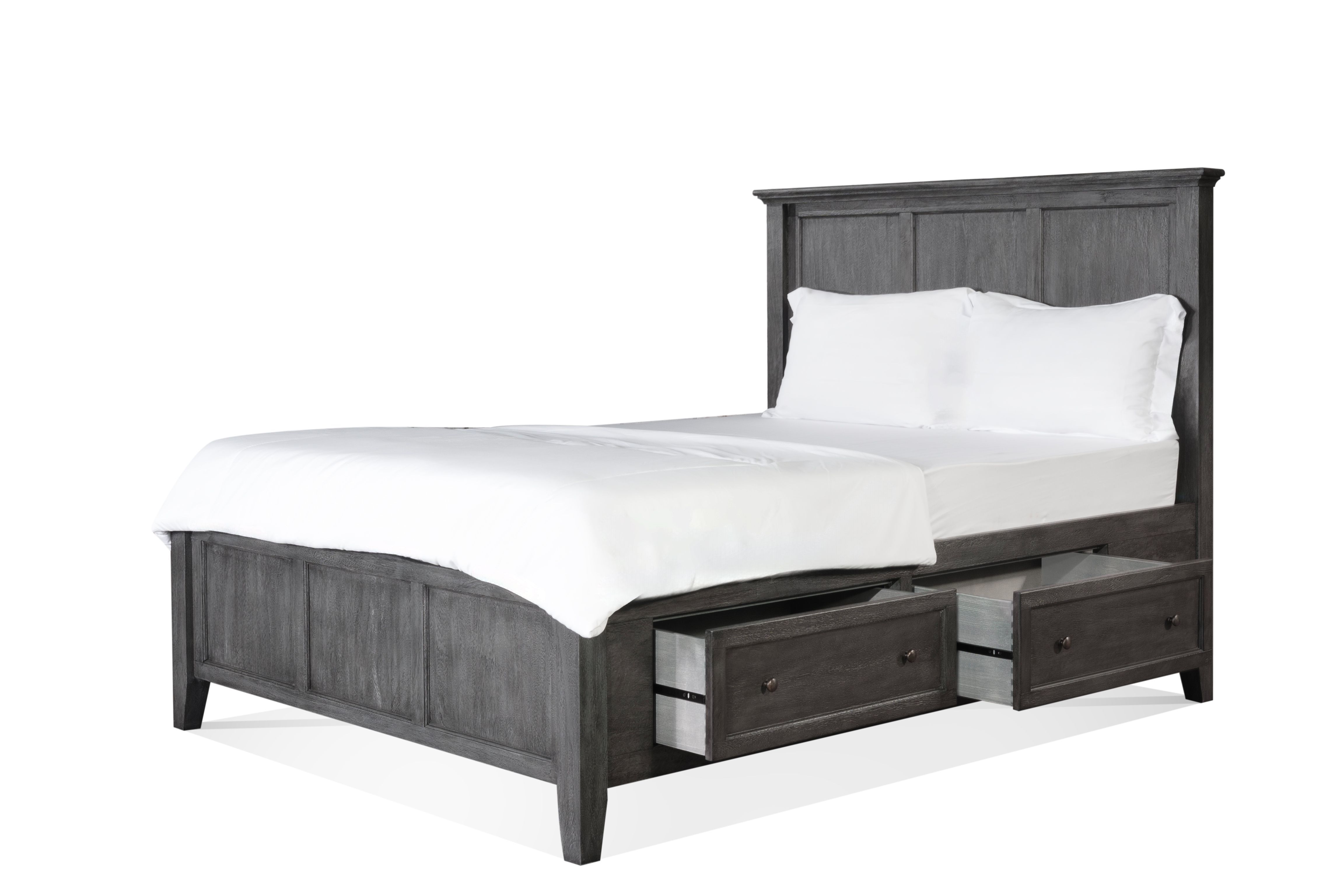 New Traditions California King Storage Bed - Gray