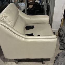 Leather loveseat