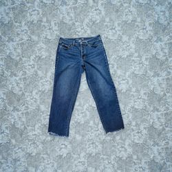  Old Navy OG Straight High Rise Jeans Women’s  Size 12 Secret Smooth Dark Wash