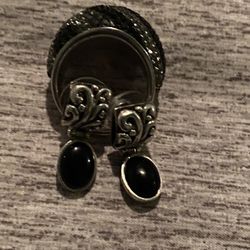 Set Ring Size 9.5  And Earrings Silver