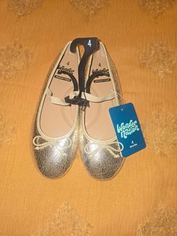Wonder Nation Girls Ballet Flats Size 4