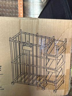 Cage with built-in storage for various types of animals.