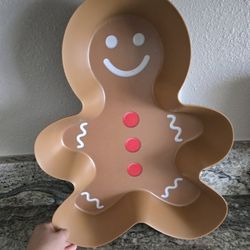 Christmas Gingerbread Serving Platter Plate