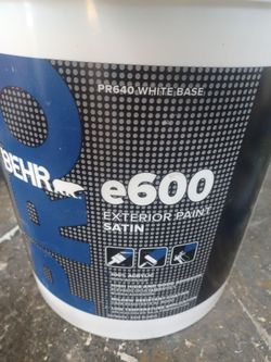5 gallons exterior satin light beige paint
