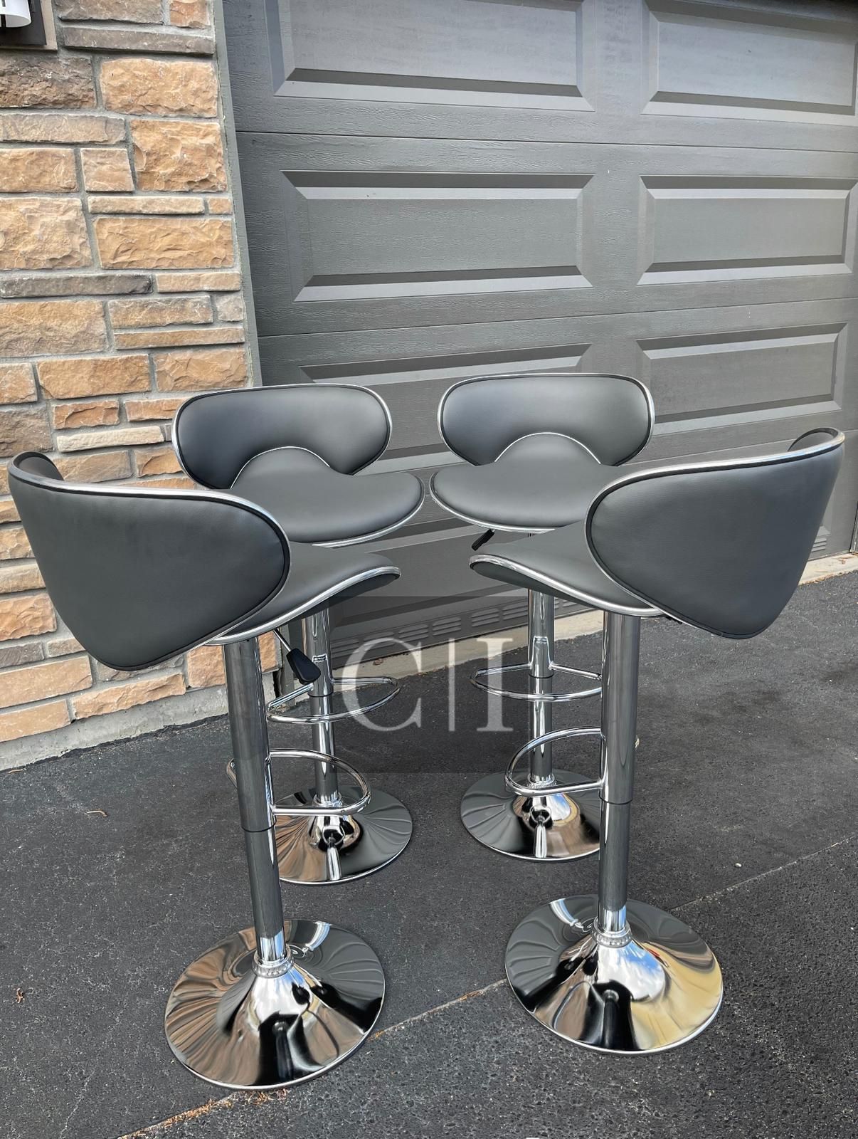 New 4 Gray Bar Stools