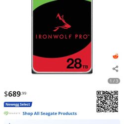 Seagate IronWolf Pro ST28000NT000 28TB 7200 RPM 512MB 