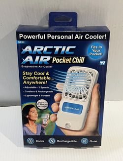 Arctic Air Pocket Chill Personal Air Cooler 3-Speed Cordless Rechargeable 12 Hrs