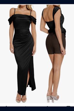 Popilush Womens Shapewear Maxi Dress Multi Way Wear Off The Shoulder Bodycon Long Cocktail Formal Dresses