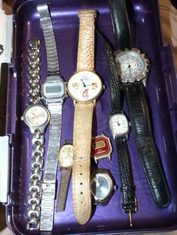 Assorted Vintage Wrist Watches Timex Fossil Jordache  Phasar