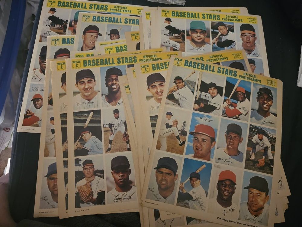 38 1960s Baseball Uncutt Sheets