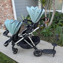 Mockingbird Double Stroller with Extras