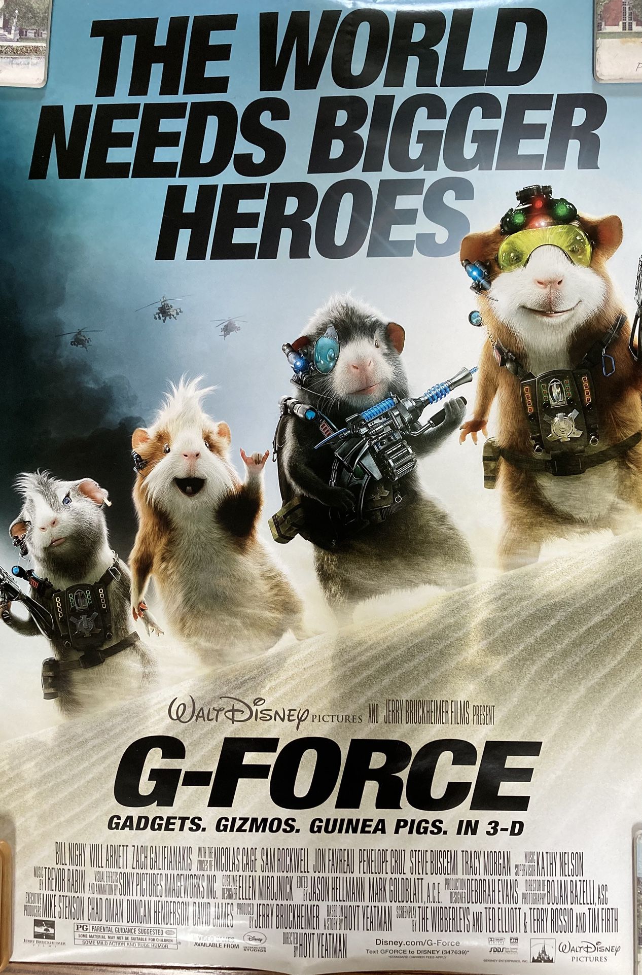 Walt Disney G-Force Double Sided Poster. New In Package.