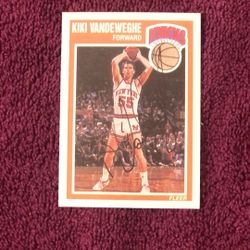 Kiki Vandeweghe Hand Signed Autograph NY Knicks Basketball Card Genuine