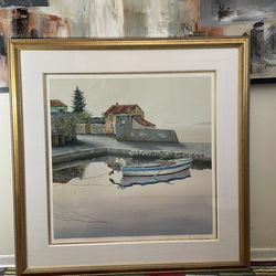 Framed Frane Mlinar Limited Edition Hand Signed Serigraph Hand Signed Print  Evening Mist -203 of 275