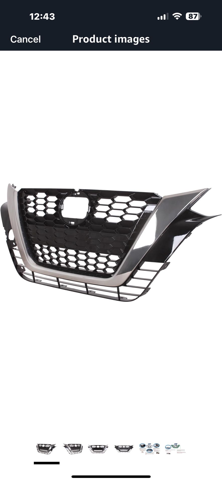 Front Grille Compatible with 2019-2022 Nissan Altima Edition/One/Platinum with Chrome Molding, ABS Replacement Bumper Grill for NI0-6CG2A