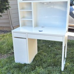 White IKEA Desk