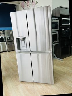 - 27.1 cu ft side by side refrigerator with door in door, craft ice, and smart wi-fi - stainless steel model:lrsdss