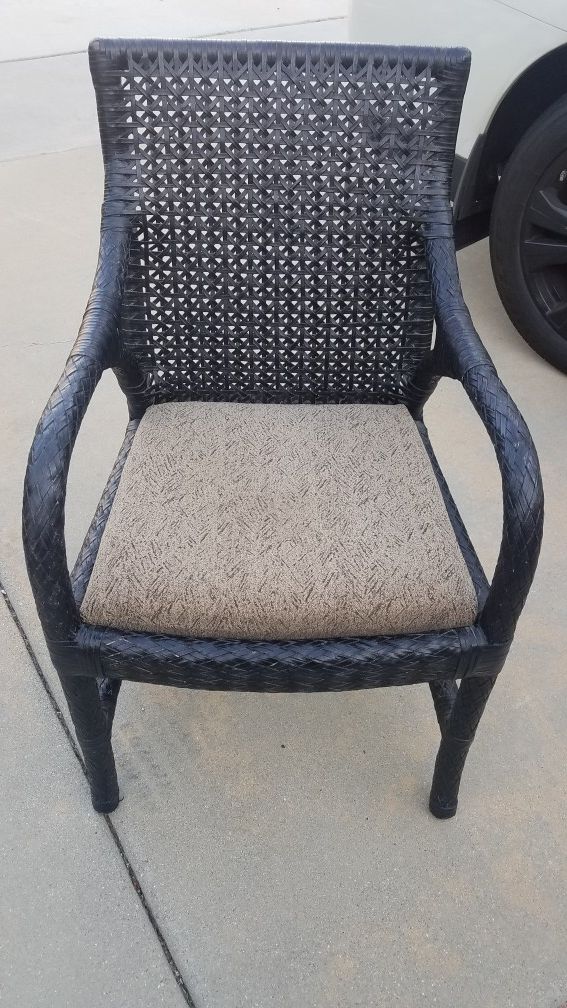 Leather woven chair