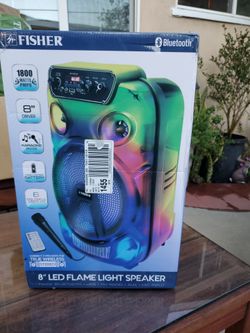 8" LED flame speaker