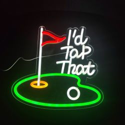 I'D TAP THAT LED LIGHT SIGN.  13" X 13".   6 FT. USB CORD.  DIMMER SWITCH. NEW.  PICKUP ONLY. 