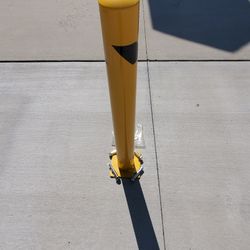 Metal Safety Post With Concrete Anchors