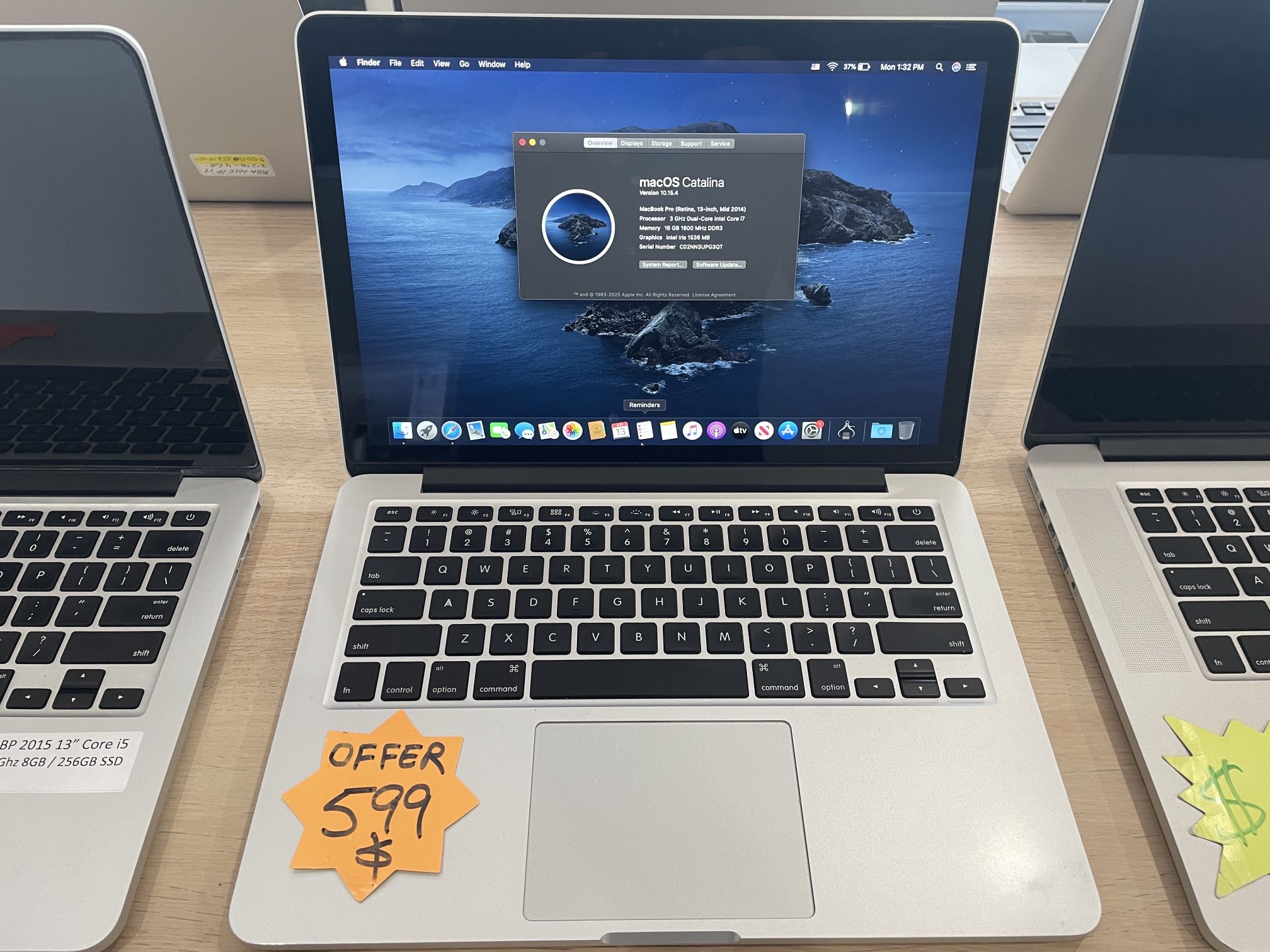 Apple Macbook Pro Retina Core i7 16GB RAM 500GB SSD