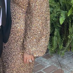 Mac Duggal Gold Dress 