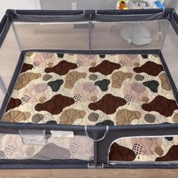 Large Playpen With Thick Mat