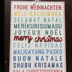 Wood Christmas Sign 