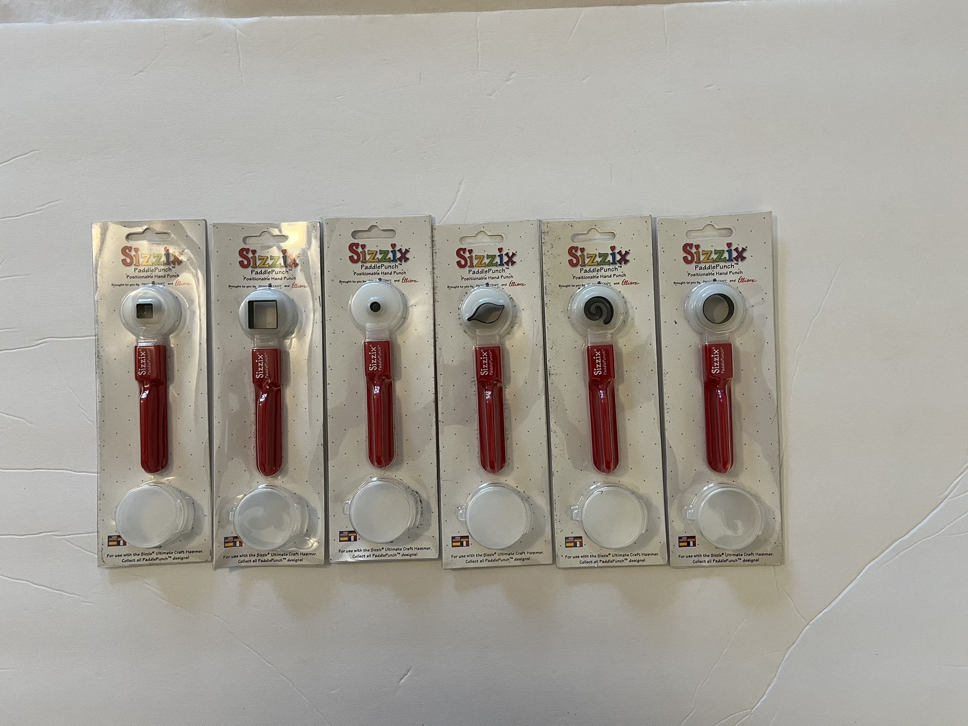 Sizzix Paddle Punch Lot of 6