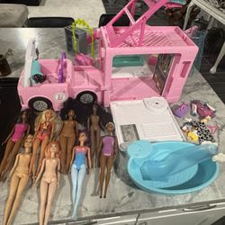 Barbie 3 In 1 Dream Camper With Lots Of Extras!! 