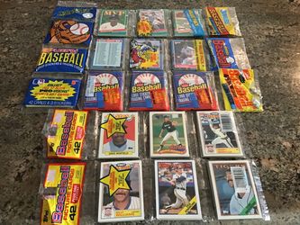6 unopened baseball rack packs