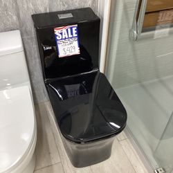 One Piece Black Toilet New With Softclose Seat New Dual Flush System Fully Skirted Ready For Pick Up Today