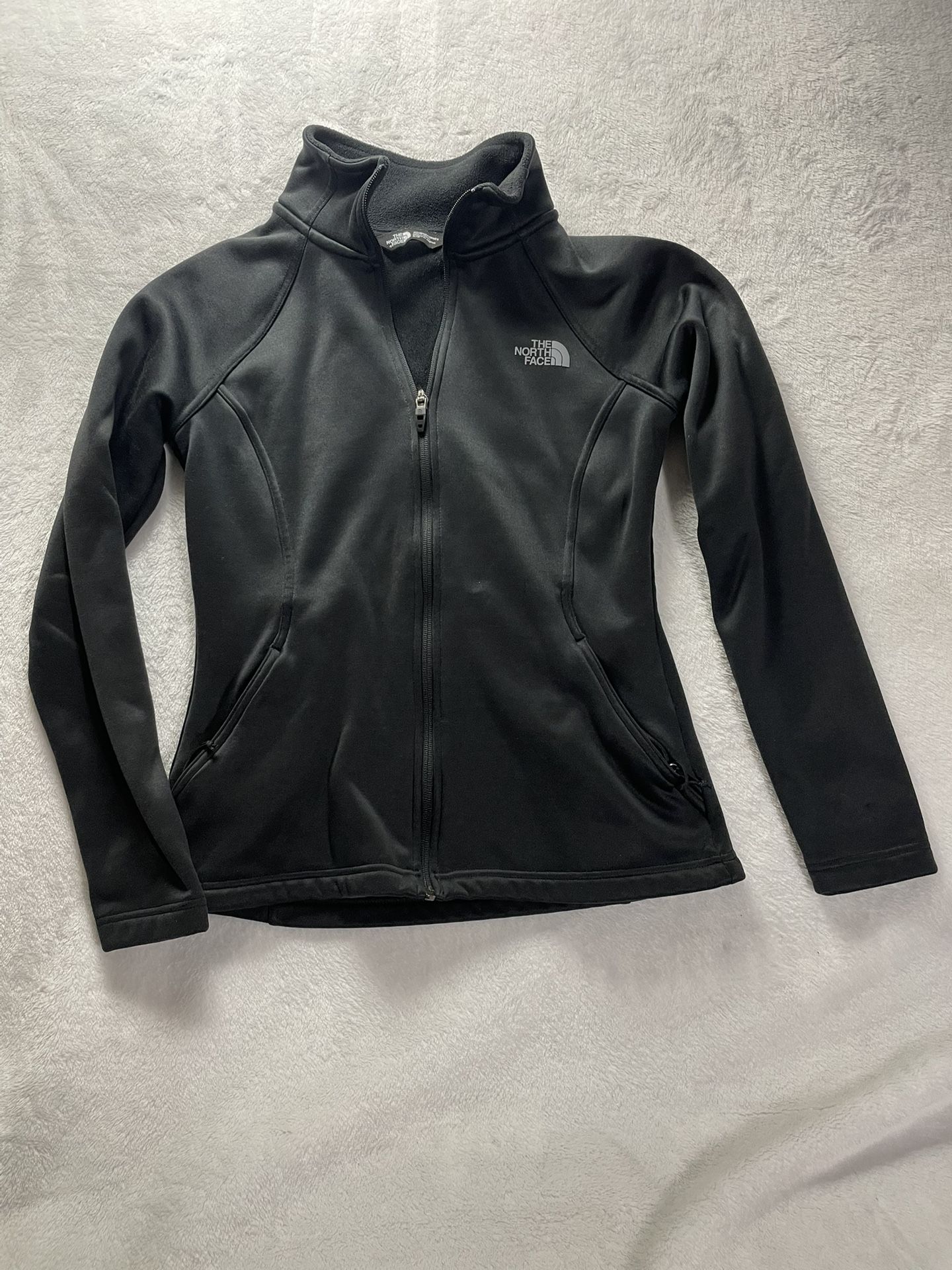 The North Face Jacket Wmn Small Black Outdoors Zipper Soft Shell GUC