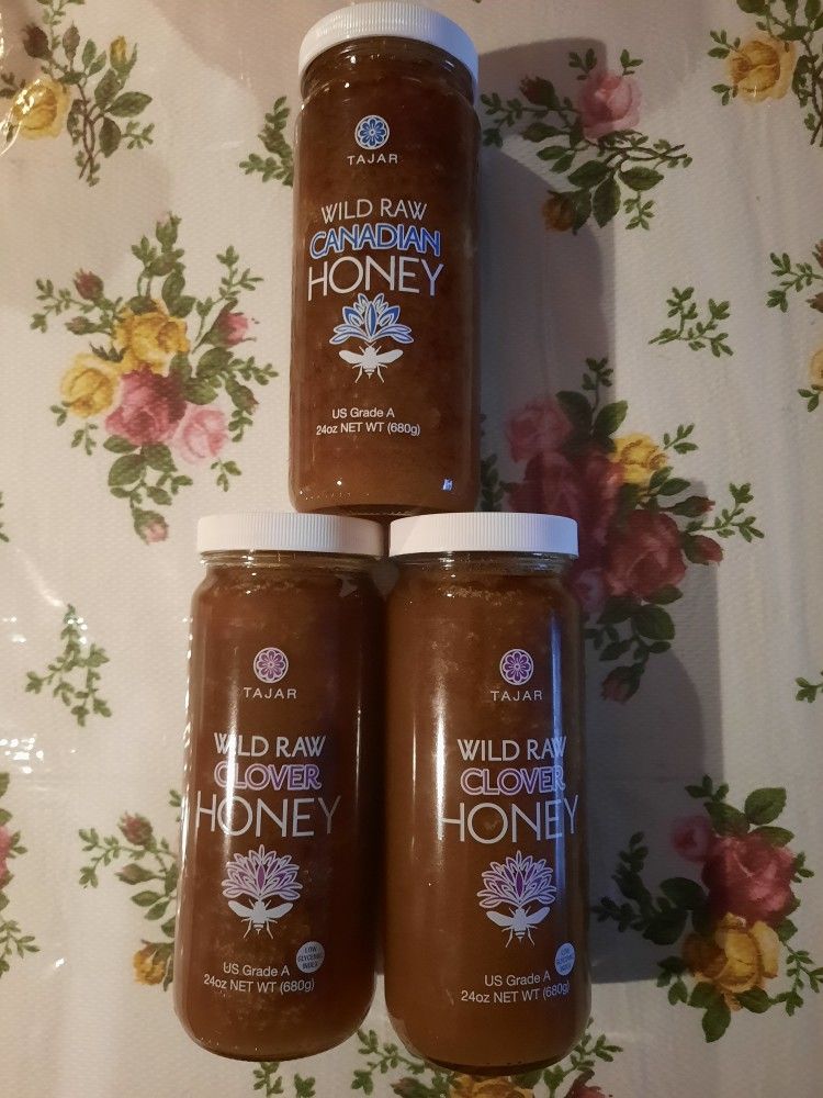 Tajar Wild Raw Honey 24oz Jars $12 Each or 3 for $30