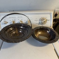 BOTH Metal Serving Bowl Basket BOTH FOR 