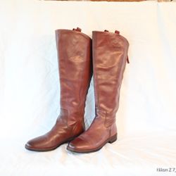 Franco Sarto Leather Riding Boots, Size 9.5 W Leather 