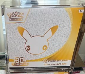 30th celebration ETB POkemon Center/W acrylic case