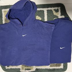 Rare Vintage Purple Y2K Nike Center Swoosh And Crewneck