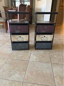 3 -Tier Storage Organizer with Fabric Drawers 2 Available