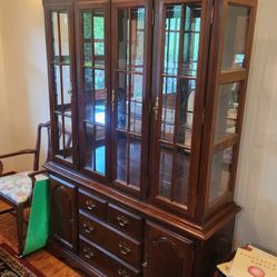 Cherry China Cabinet Hutch 