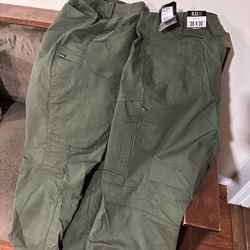 2 Pairs of 511 Apex TDU Green pants.  38x30