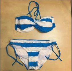 Oasis blue and white bikini swimsuit