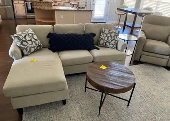 Living Spaces Sectional Couch with Chaise