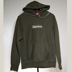 Supreme  Forest green  Box Logo on olive hoodie Size  Medium