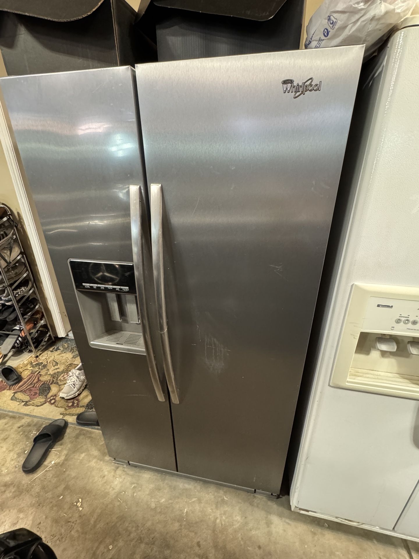 Silver Fridge Whirlpool Ice Maker 