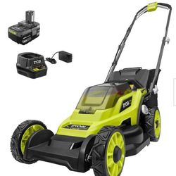 ONE+ 18V 13 in. Cordless Battery Walk Behind Push Lawn Mower with 4.0 Ah Battery and Charger